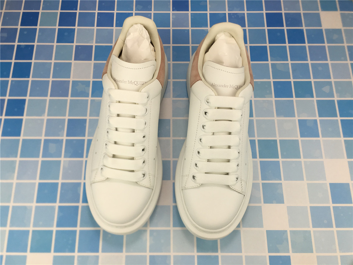 ALEXANDER MCQUEEN White & Pink Oversized Sneakers